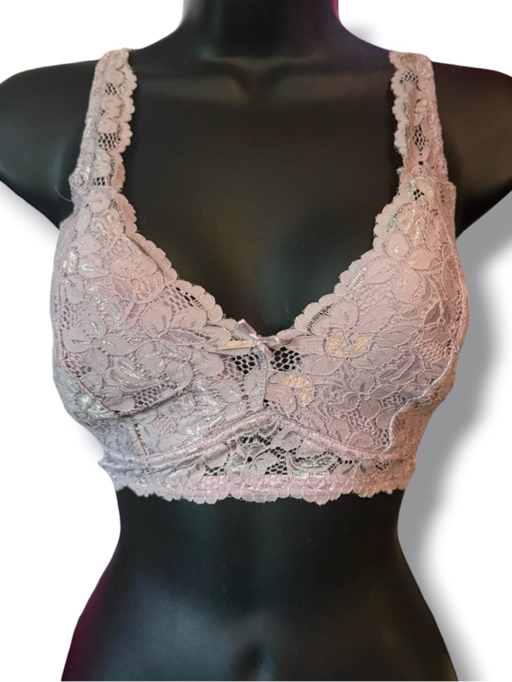 Shear Shapewear lilac lace pullover bra